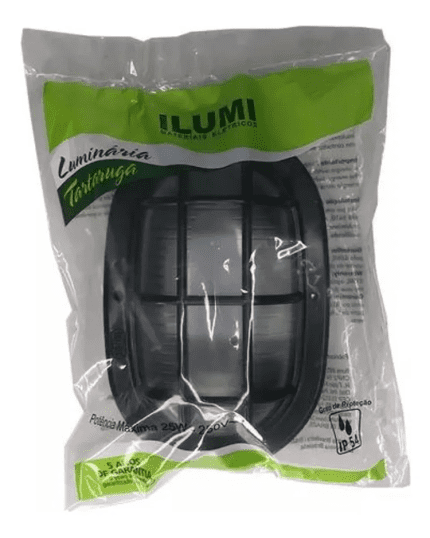 Luminária Tartaruga PVC Ilumi | Preta